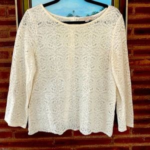 Ann Taylor loft 3/4 sleeve lace top